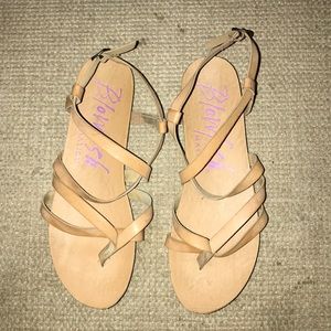 Blowfish Tan Strappy Sandals